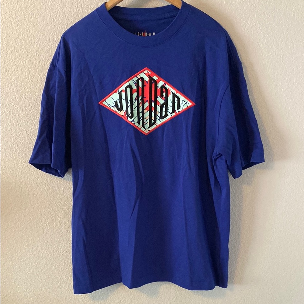 Jordan Blue Short Sleeve Tee with Diamond Logo